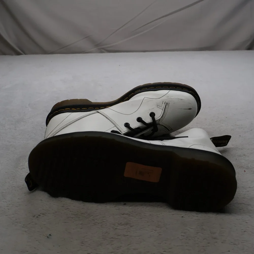 Dr. Martens Unisex M10 W11 Combat Boots White Church Ankle Lace Up Casual AW004